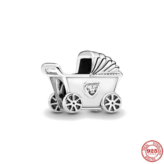 925 Sterling Silver Baby Stroller Charm