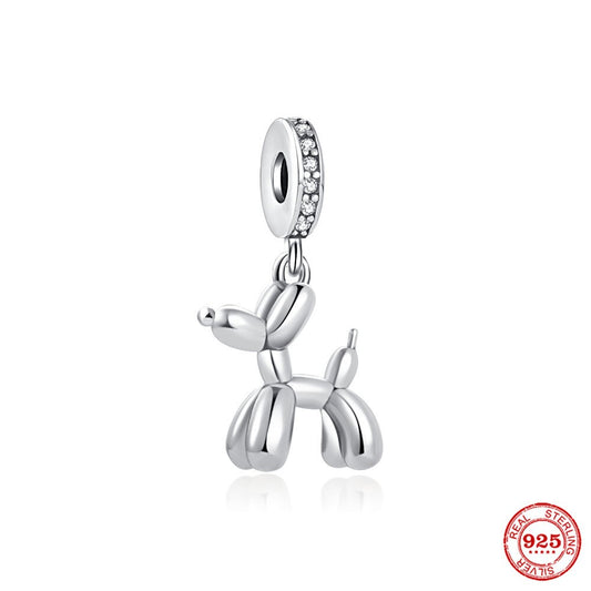 925 Sterling Silver Balloon Dog Charm